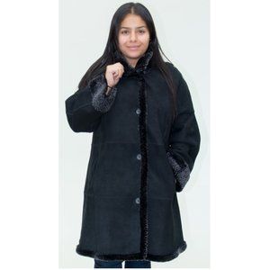 SALE Black Merino Entrefino Lamb Fur Shearling